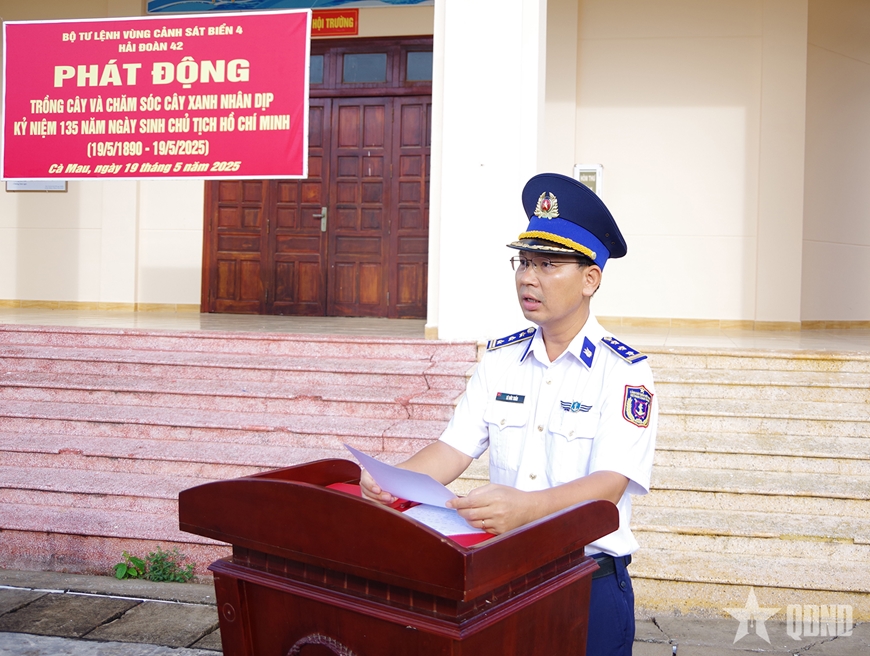 Hải đoàn 42 phát động trồng cây kỷ niệm 135 năm Ngày sinh Chủ tịch Hồ Chí Minh