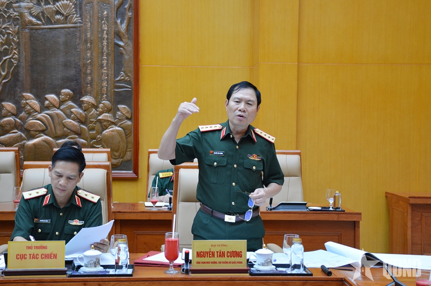 Đại tướng Phan Văn Giang làm việc với Bộ tư lệnh Bộ đội Biên phòng