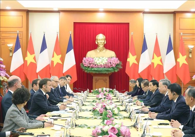 Tổng Bí thư Tô Lâm tiếp Tổng thống Pháp Emmanuel Macron