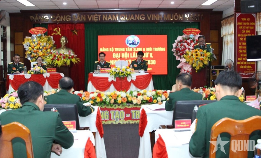 Đại hội Đảng bộ Trung tâm Xử lý bom mìn và môi trường (Quân khu 5)