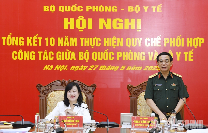 Tăng cường phối hợp chặt chẽ, hiệu quả giữa Bộ Quốc phòng và Bộ Y tế