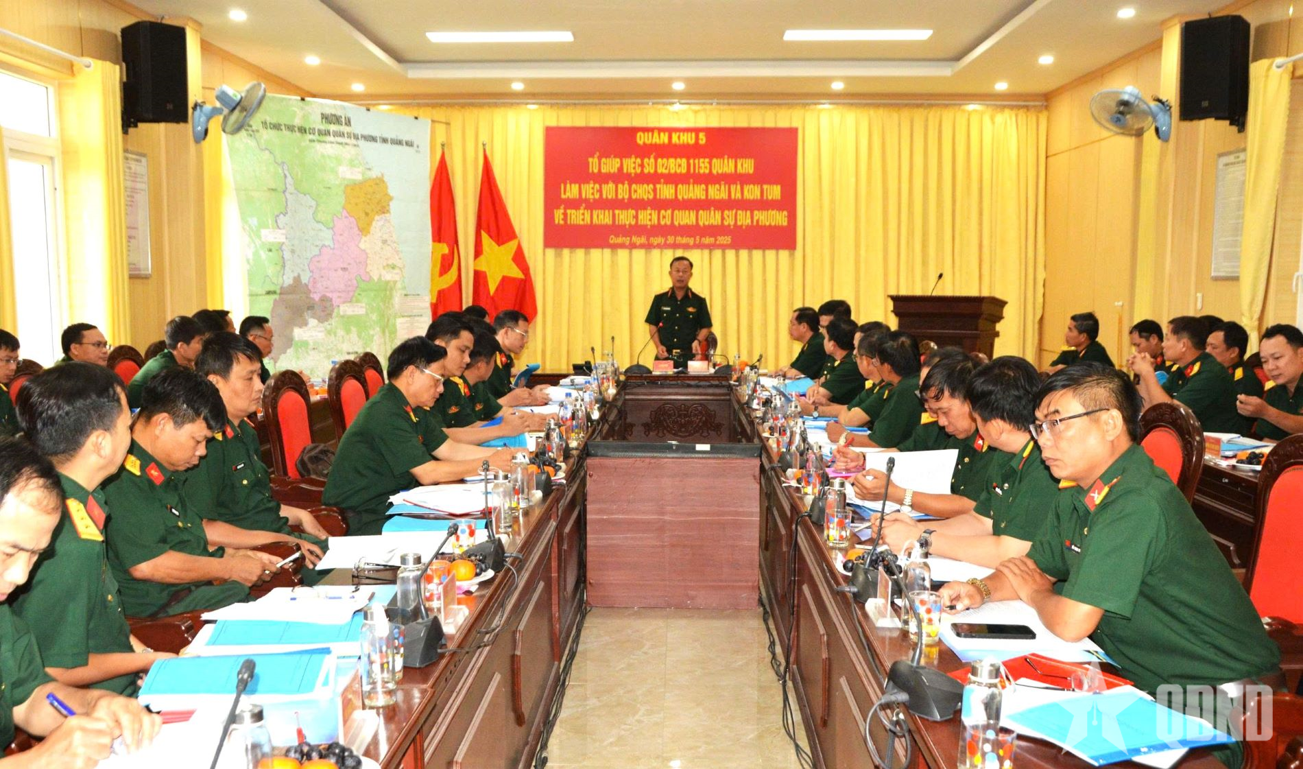 Quân khu 5 làm việc về tổ chức cơ quan quân sự địa phương tại Quảng Ngãi, Kon Tum