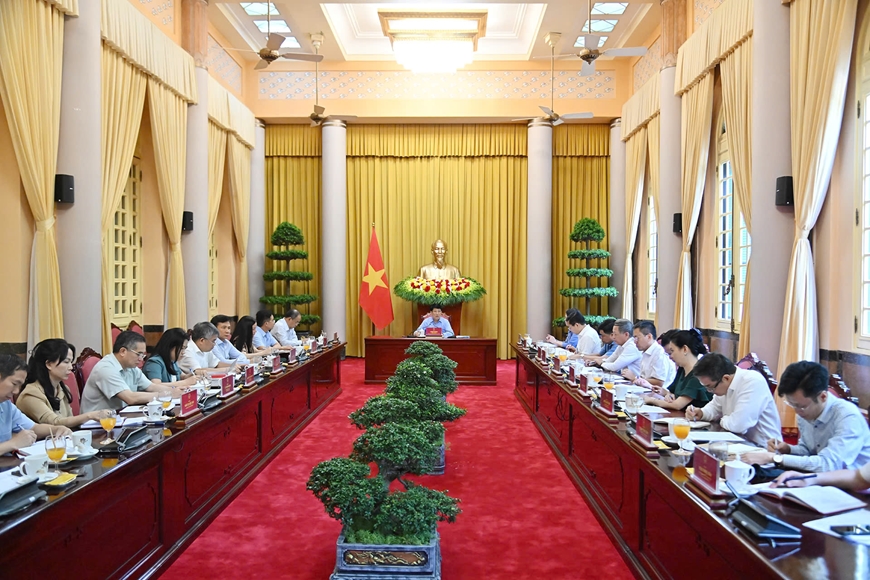 Chủ tịch nước Lương Cường làm việc Văn phòng Chủ tịch nước về các nhiệm vụ trọng tâm tháng 6