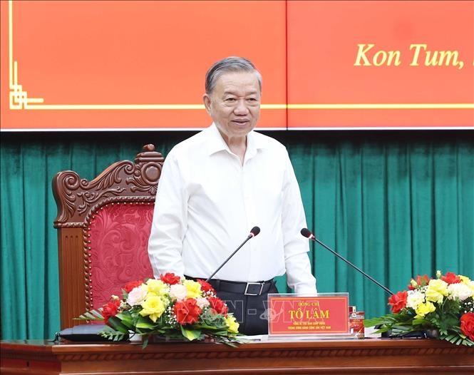 Tổng Bí thư Tô Lâm: Kon Tum và Quảng Ngãi sau khi hợp nhất sẽ vươn lên mạnh mẽ, trở thành cực tăng trưởng mới