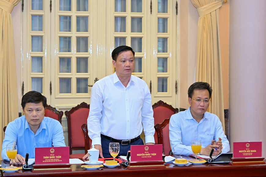 Chủ tịch nước Lương Cường làm việc với Tỉnh ủy Hưng Yên và Thái Bình về thực hiện Nghị quyết Trung ương 11, khóa XIII