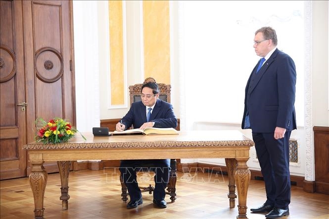 Thủ tướng Phạm Minh Chính hội kiến Chủ tịch Quốc hội Estonia