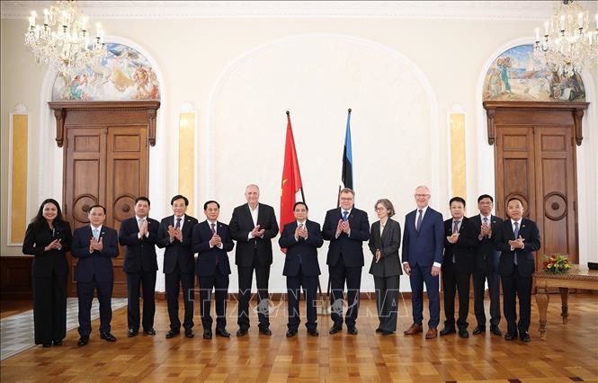 Thủ tướng Phạm Minh Chính hội kiến Chủ tịch Quốc hội Estonia
