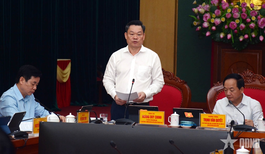 Thượng tướng Trịnh Văn Quyết chủ trì làm việc với Ban Thường vụ Tỉnh ủy Thái Nguyên và Bắc Kạn