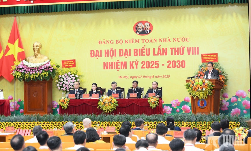 Chủ tịch Quốc hội Trần Thanh Mẫn dự Đại hội đại biểu Đảng bộ Kiểm toán Nhà nước nhiệm kỳ 2025-2030