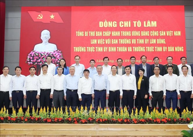 Tổng Bí thư Tô Lâm: Tỉnh Lâm Đồng mới khẩn trương xây dựng lại quy hoạch tổng thể phát triển kinh tế - xã hội giai đoạn mới