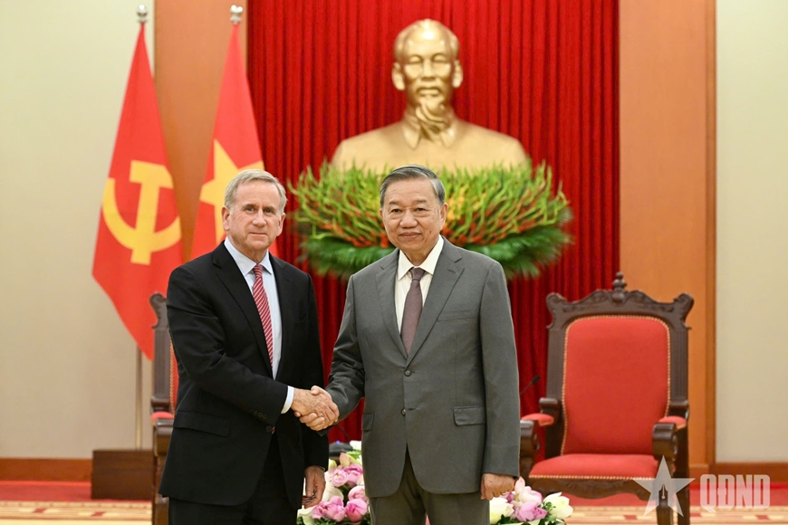 Tổng Bí thư Tô Lâm tiếp Chủ tịch phụ trách Quản trị toàn cầu, Tập đoàn Qualcomm