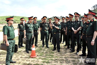 View - 	Trung tướng Thái Đại Ngọc kiểm tra công tác chuẩn bị Hội thao Cứu hộ