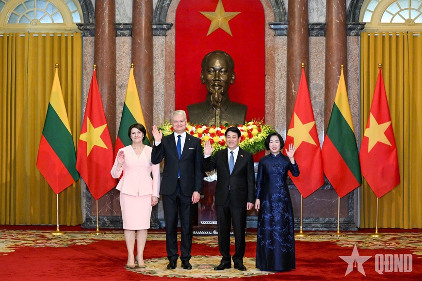 Chủ tịch nước Lương Cường hội đàm với Tổng thống Litva