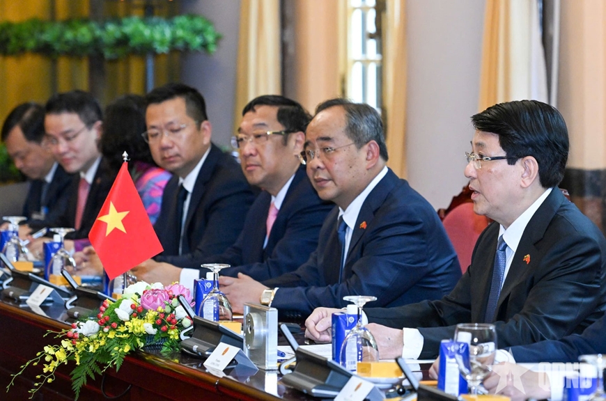 Chủ tịch nước Lương Cường hội đàm với Tổng thống Litva