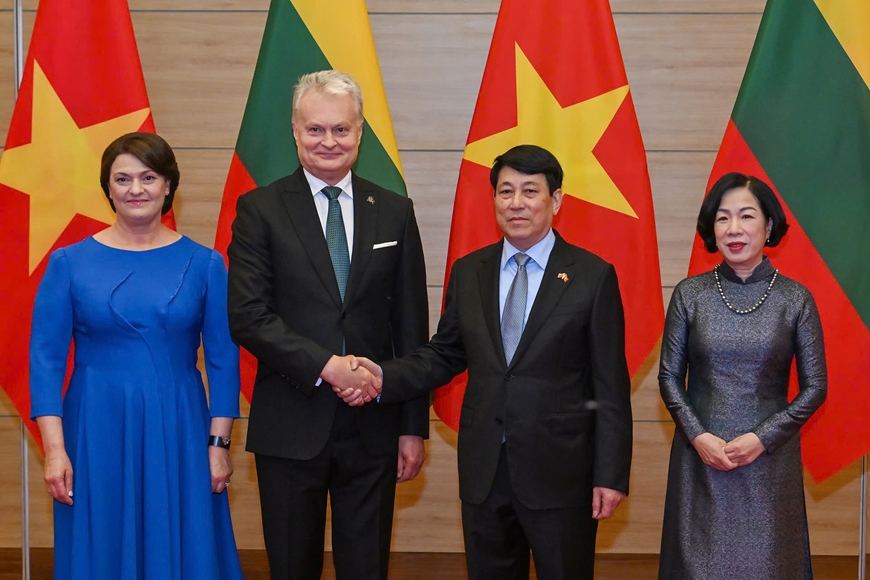 Chủ tịch nước Lương Cường chủ trì chiêu đãi chính thức Tổng thống Litva