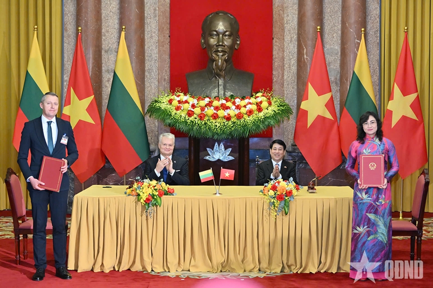 Chủ tịch nước Lương Cường hội đàm với Tổng thống Litva