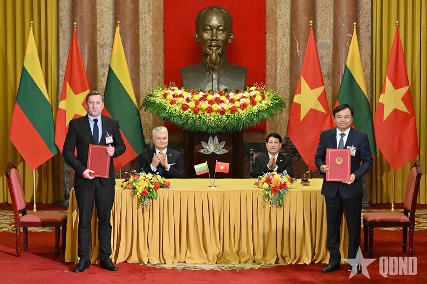 Chủ tịch nước Lương Cường hội đàm với Tổng thống Litva