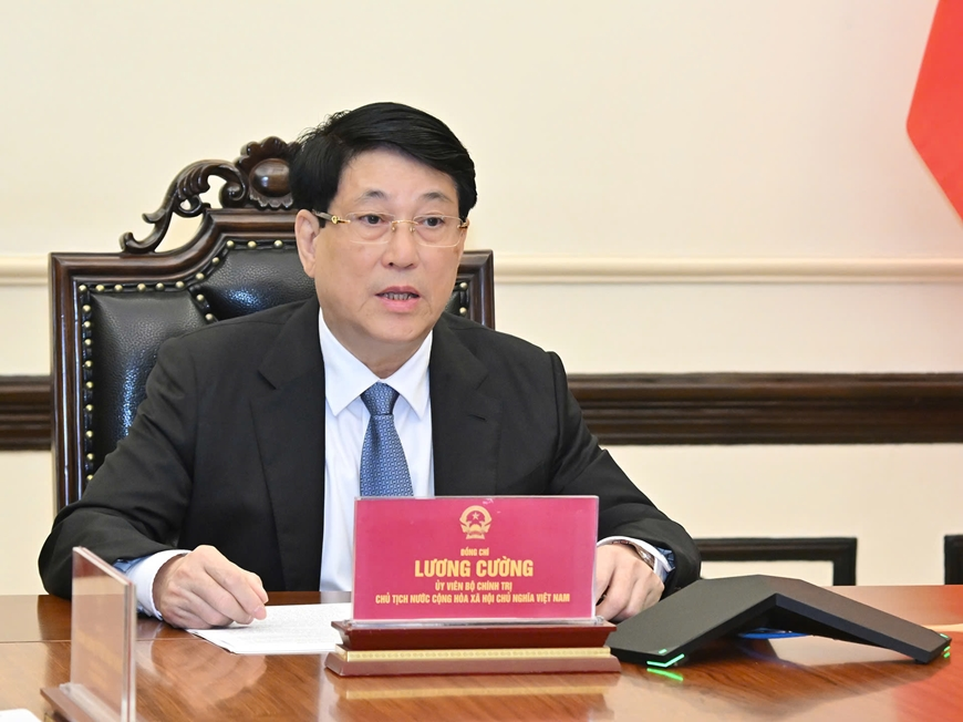 Chủ tịch nước Lương Cường điện đàm với Tổng thống Hàn Quốc Lee Jae Myung