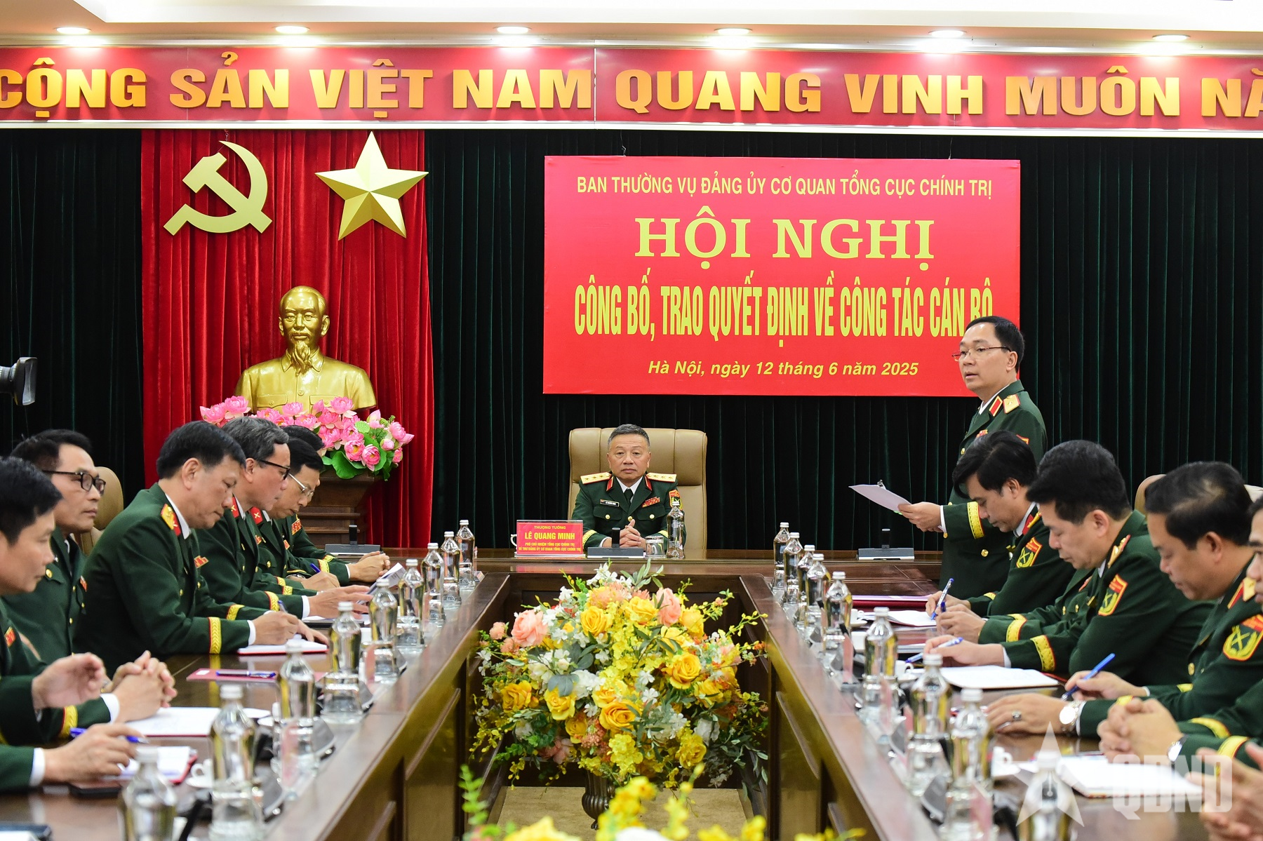 Thượng tướng Lê Quang Minh chủ trì Hội nghị công bố, trao quyết định về công tác cán bộ