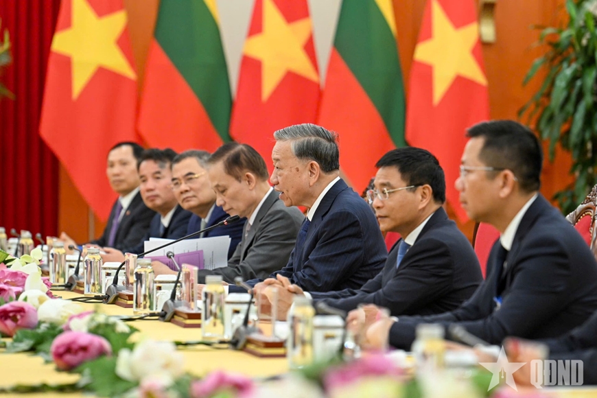 Tổng Bí thư Tô Lâm tiếp Tổng thống Litva Gitanas Nauseda