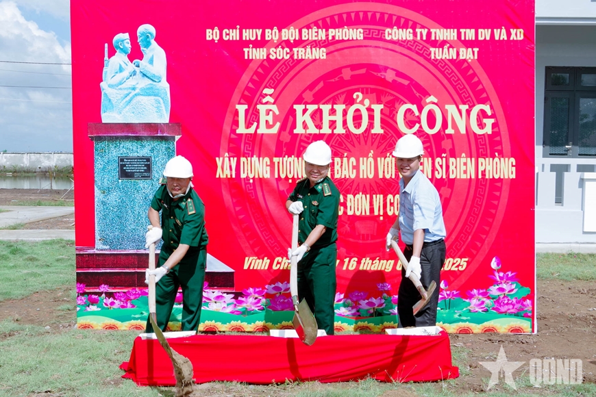 Sóc Trăng: Khởi công xây dựng tượng đài “Bác Hồ với chiến sĩ Biên phòng”