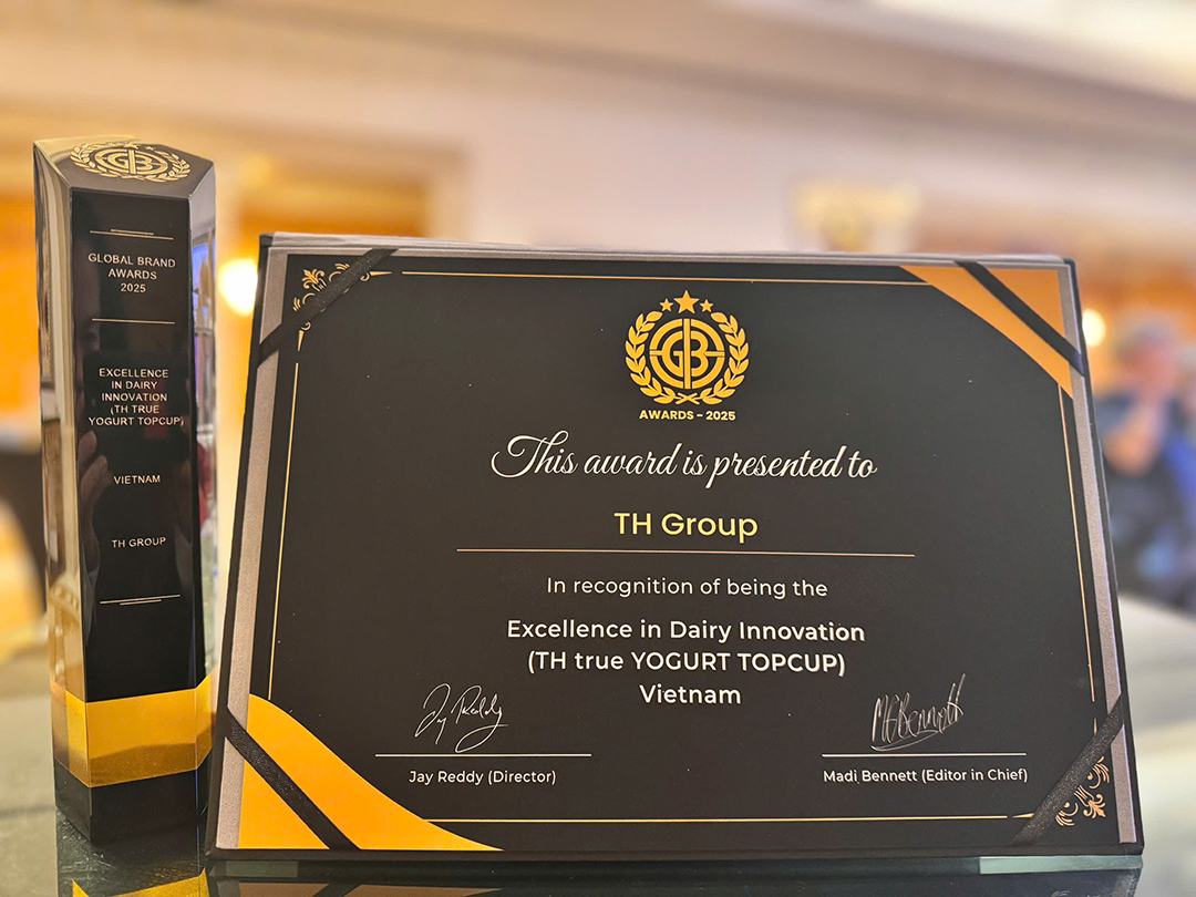 Ba sản phẩm sữa chua TH thắng lớn tại Giải thưởng Thương hiệu Toàn cầu (Vương Quốc Anh)