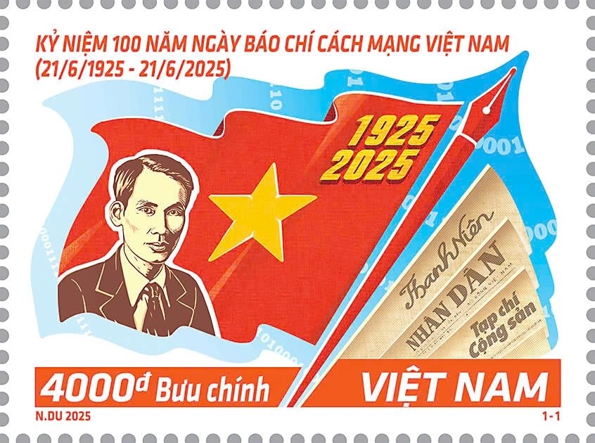 Phát hành bộ tem đặc biệt kỷ niệm 100 năm Ngày Báo chí cách mạng Việt Nam
