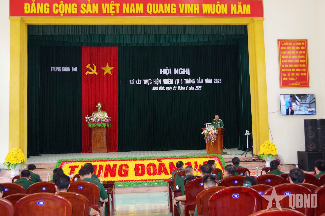 Đảng ủy Trung đoàn Thông tin 140 sơ kết nhiệm vụ 6 tháng đầu năm 2025