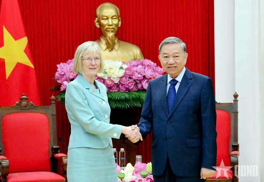 Tổng Bí thư Tô Lâm tiếp Đại sứ Australia tại Việt Nam Gillian Bird