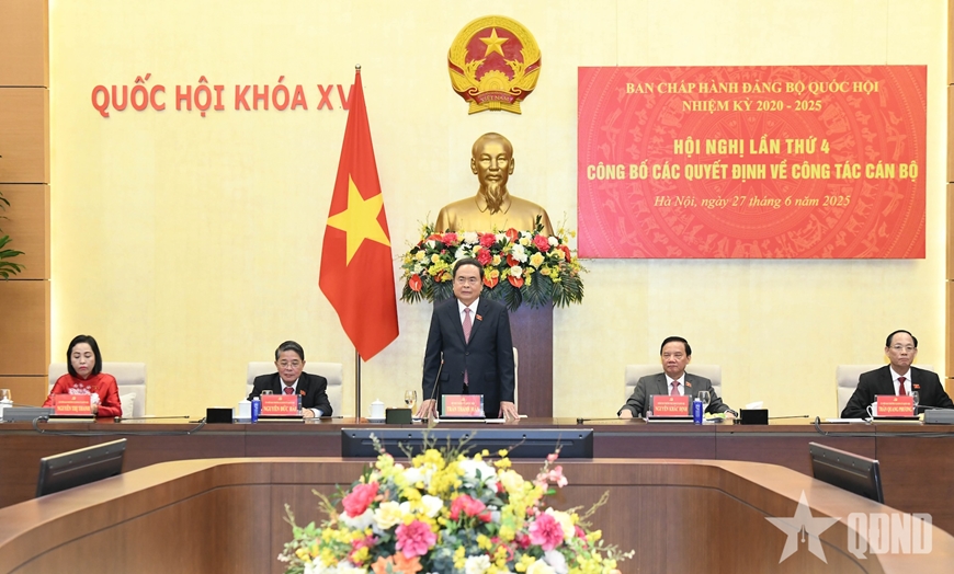 Bí thư Đảng ủy Quốc hội, Chủ tịch Quốc hội Trần Thanh Mẫn chủ trì Hội nghị về công tác cán bộ