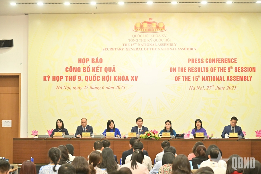 Thông cáo báo chí số 36, Kỳ họp thứ chín, Quốc hội khóa XV