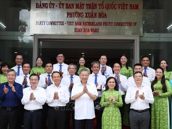 Tổng Bí thư Tô Lâm khảo sát thực tế mô hình tổ chức chính quyền địa phương 2 cấp tại TP Hồ Chí Minh