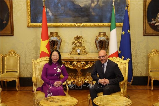 Phó chủ tịch nước Võ Thị Ánh Xuân thăm và làm việc tại Italy