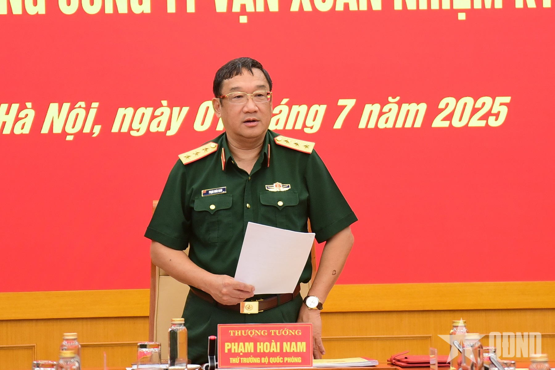 Thượng tướng Phạm Hoài Nam chủ trì thông qua công tác chuẩn bị đại hội của Đảng bộ Binh chủng Hóa học và Tổng công ty Vạn Xuân