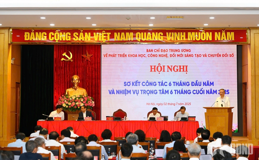 Tổng Bí thư Tô Lâm chủ trì Hội nghị Ban Chỉ đạo Trung ương về phát triển khoa học, công nghệ, đổi mới sáng tạo và chuyển đổi số