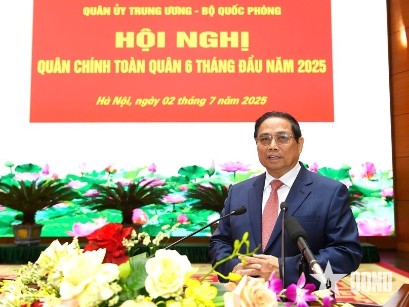 Thủ tướng Phạm Minh Chính dự Hội nghị Quân chính toàn quân 6 tháng đầu năm 2025