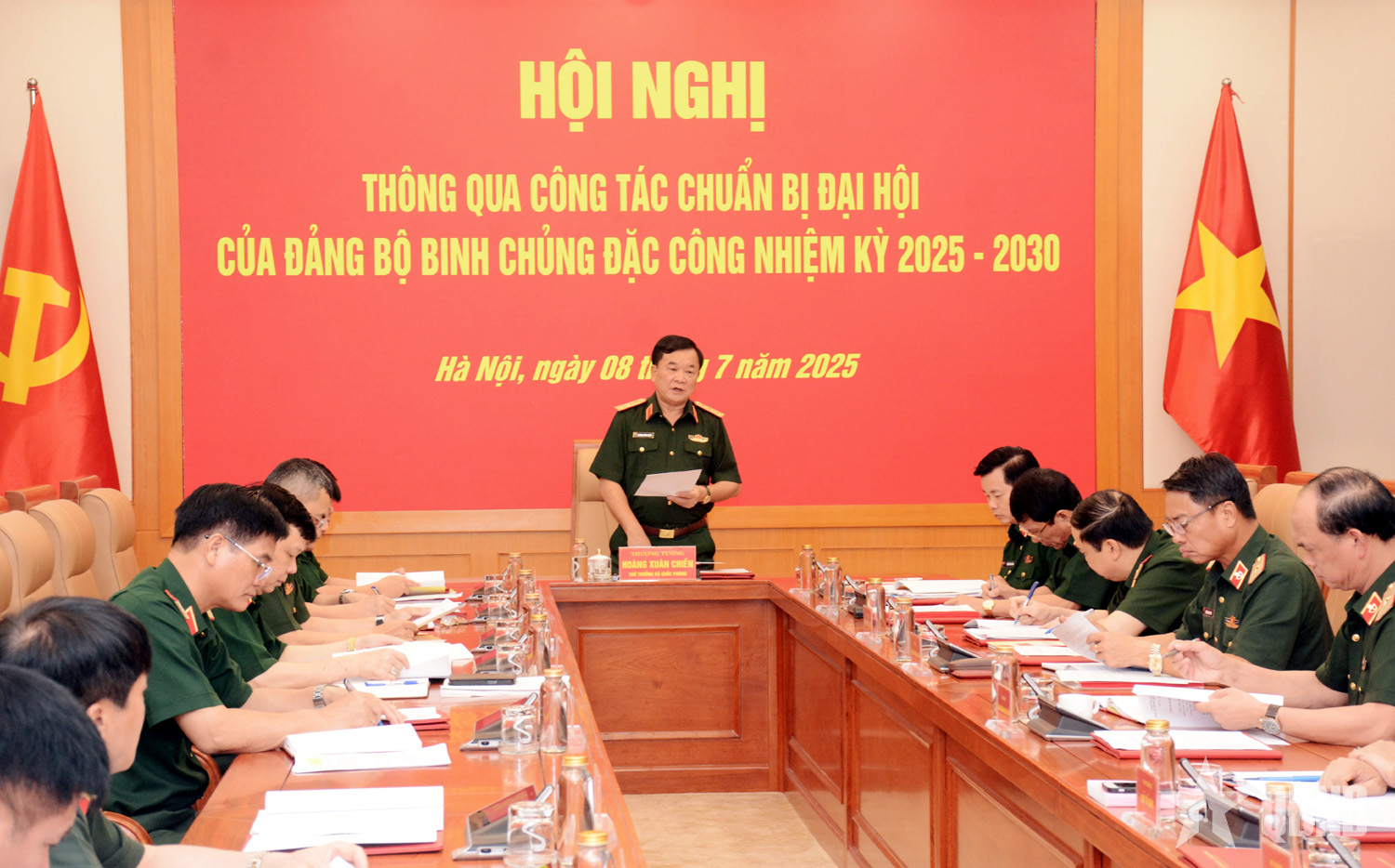 Thượng tướng Hoàng Xuân Chiến chủ trì thông qua công tác chuẩn bị đại hội của Đảng bộ Binh chủng Đặc công