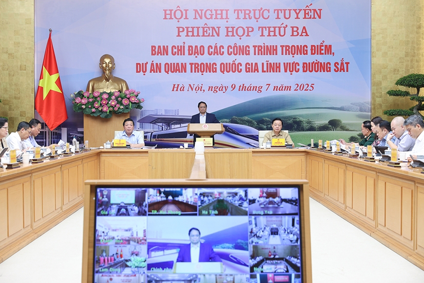 Thủ tướng Phạm Minh Chính chủ trì Phiên họp thứ 3 Ban Chỉ đạo các công trình trọng điểm, dự án quan trọng quốc gia lĩnh vực đường sắt