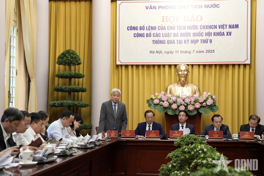 Họp báo công bố các luật đã được Quốc hội khóa XV thông qua
