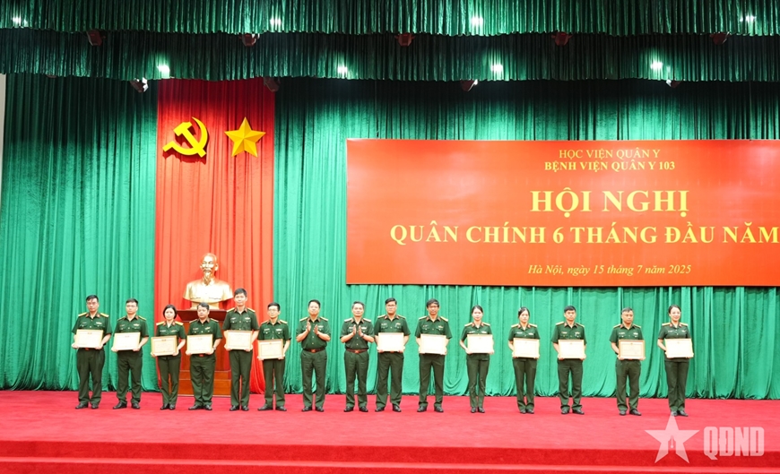 Bệnh viện Quân y 103 tổ chức Hội nghị quân chính 6 tháng đầu năm 2025