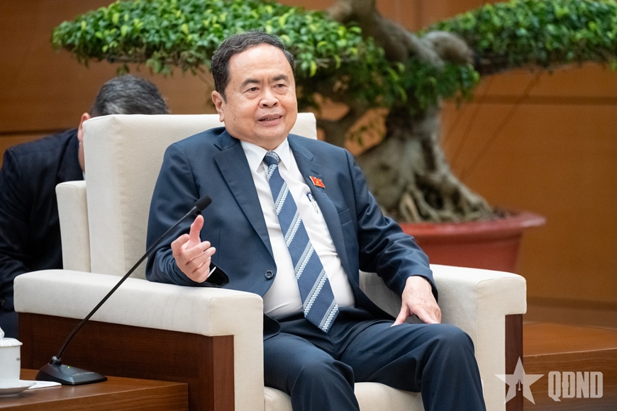 Chủ tịch Quốc hội Trần Thanh Mẫn tiếp Chủ tịch Kiểm toán Nhà nước Lào
