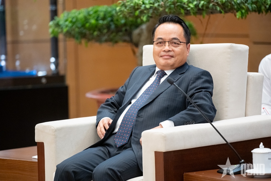 Chủ tịch Quốc hội Trần Thanh Mẫn tiếp Chủ tịch Kiểm toán Nhà nước Lào