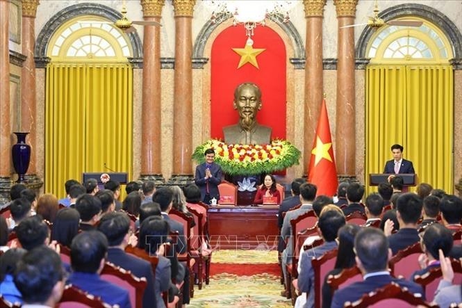 Phó chủ tịch nước Võ Thị Ánh Xuân gặp mặt đại biểu tham dự Diễn đàn Trí thức trẻ Việt Nam toàn cầu lần thứ VI