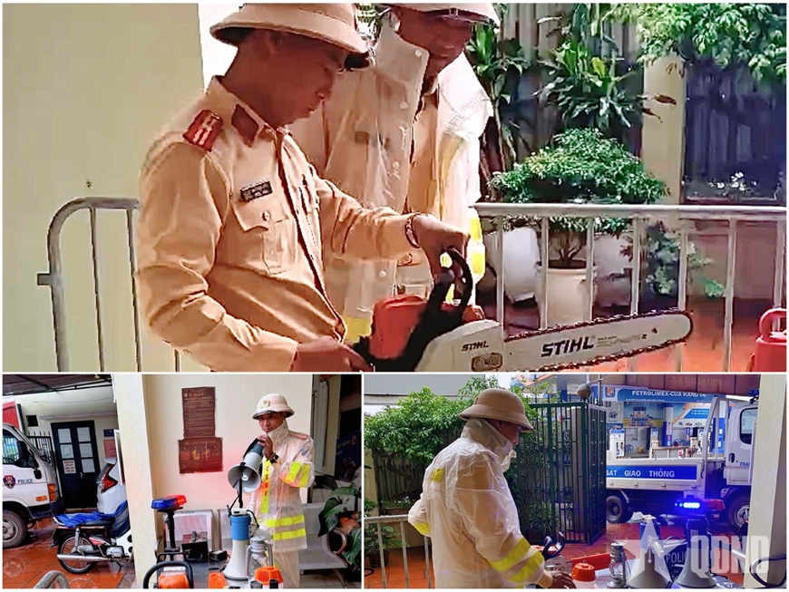 Cảnh sát giao thông Hà Nội chủ động phương án, sẵn sàng ứng phó với bão số 3