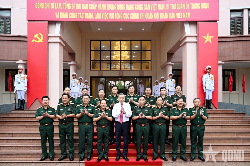 Tổng Bí thư Tô Lâm, Bí thư Quân ủy Trung ương làm việc với Tổng cục Chính trị Quân đội nhân dân Việt Nam