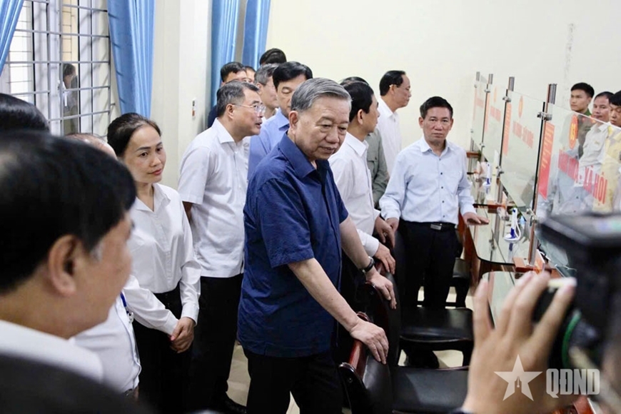 Tổng Bí thư Tô Lâm kiểm tra vận hành hoạt động hệ thống chính trị xã Si Pa Phìn (tỉnh Điện Biên)