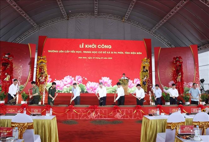 Tổng Bí thư Tô Lâm dự Lễ khởi công Trường liên cấp Tiểu học, Trung học cơ sở xã Si Pa Phìn, tỉnh Điện Biên