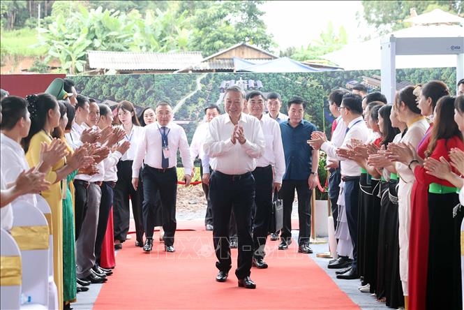 Tổng Bí thư Tô Lâm dự Lễ khởi công Trường liên cấp Tiểu học, Trung học cơ sở xã Si Pa Phìn, tỉnh Điện Biên
