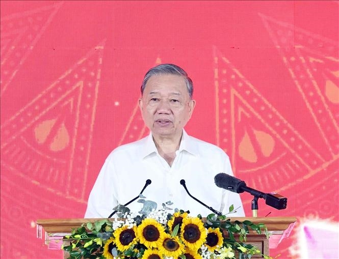 Tổng Bí thư Tô Lâm dự Lễ khởi công Trường liên cấp Tiểu học, Trung học cơ sở xã Si Pa Phìn, tỉnh Điện Biên