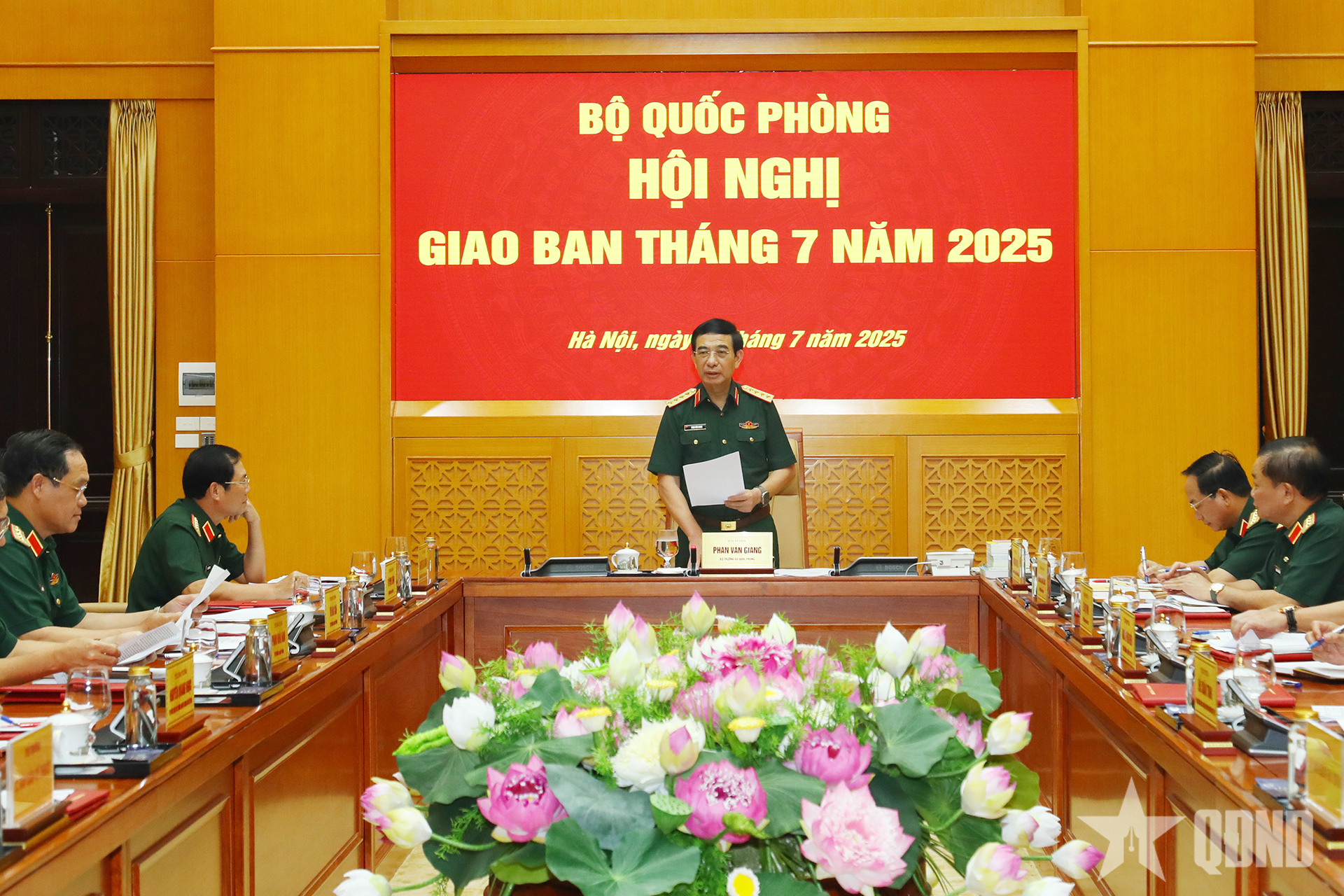 Đại tướng Phan Văn Giang chủ trì hội nghị giao ban Bộ Quốc phòng tháng 7-2025